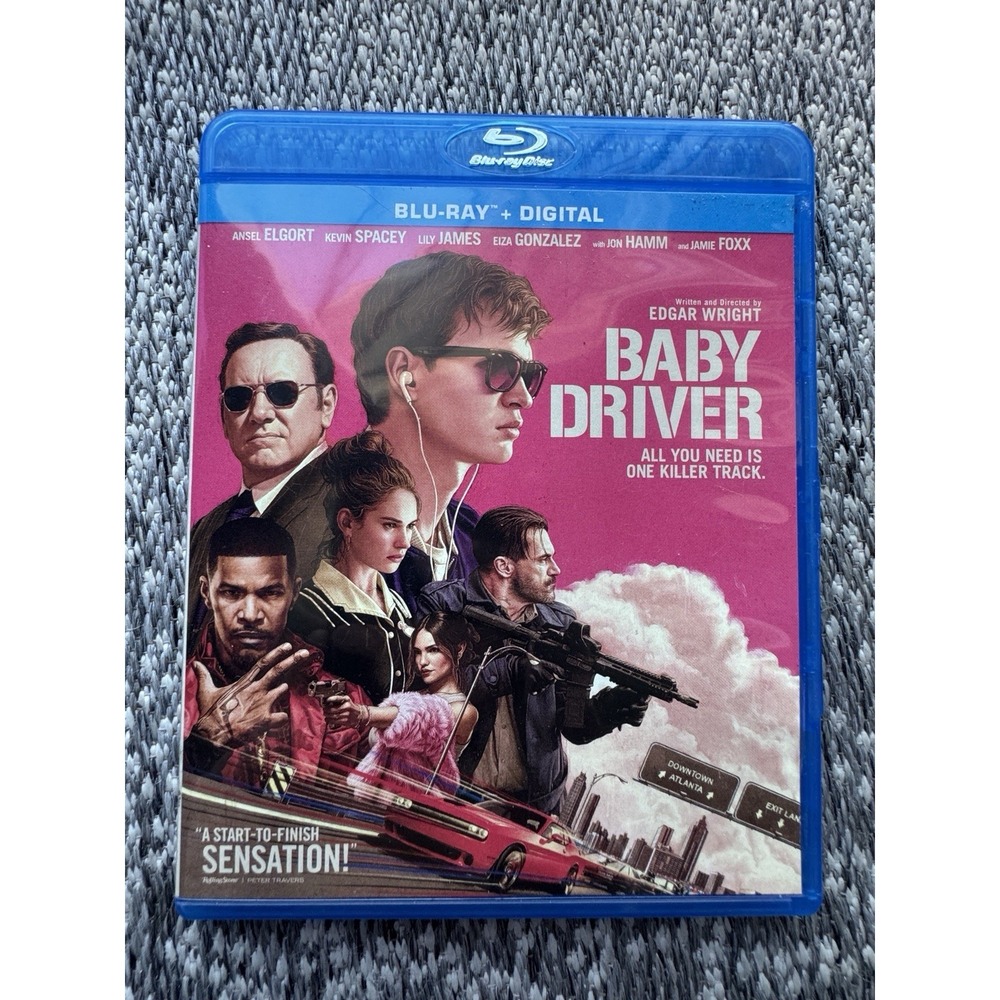Baby Driver Blu-ray Disc + Digital Download Edgar Wright Action Crime Film Movie